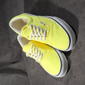 Vans Era "Neon Lemon Tonic" Yellow Nylon Lace Up Sneakers VG- US 8.5